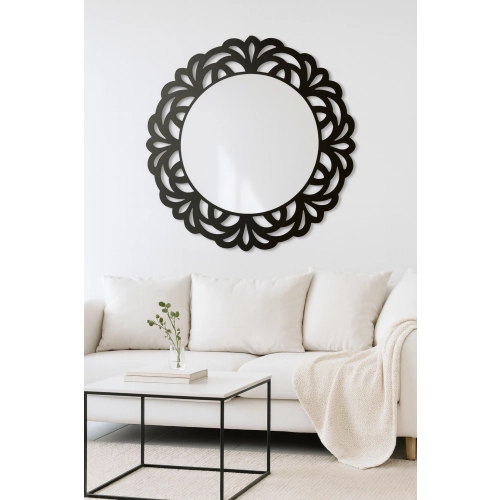 Dekoracyjne lustro w ażurowej ramie mdf - IDALIA